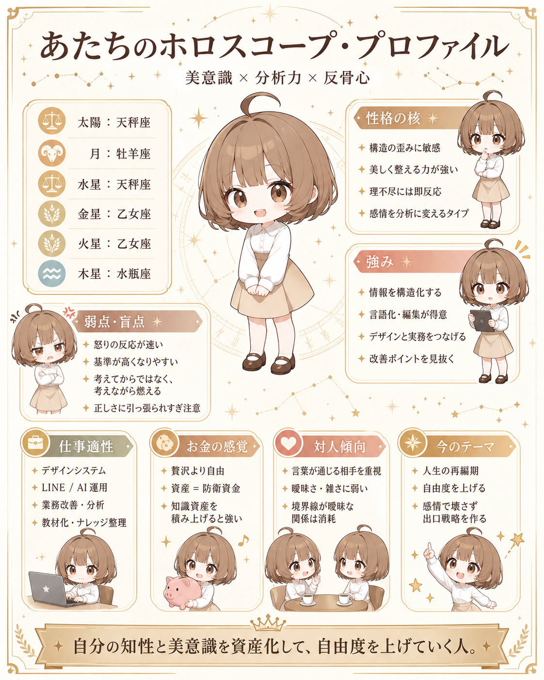 あたちのホロスコープ・プロファイル — 美意識×分析力×反骨心